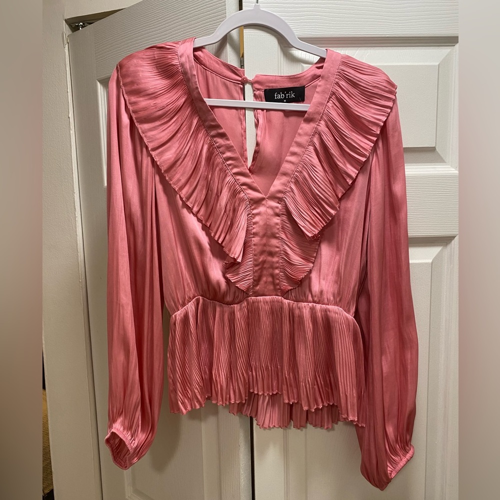 Fab’rik Pink Satin Blouse